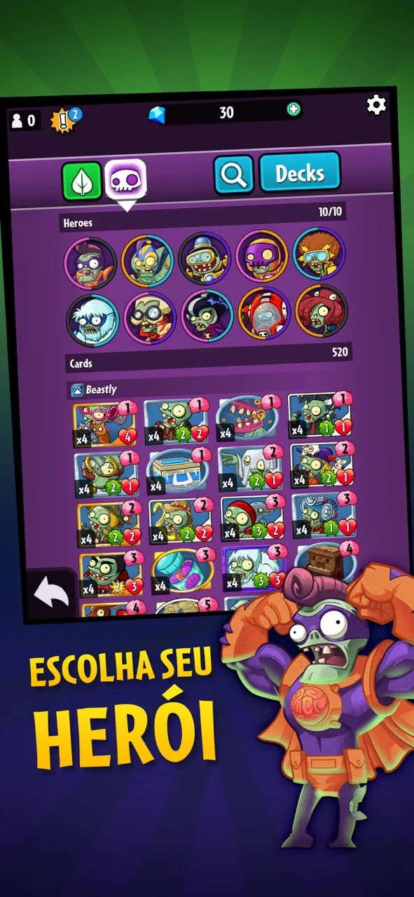 Plants vs. Zombies™ Heroes | Jogos | XWorld