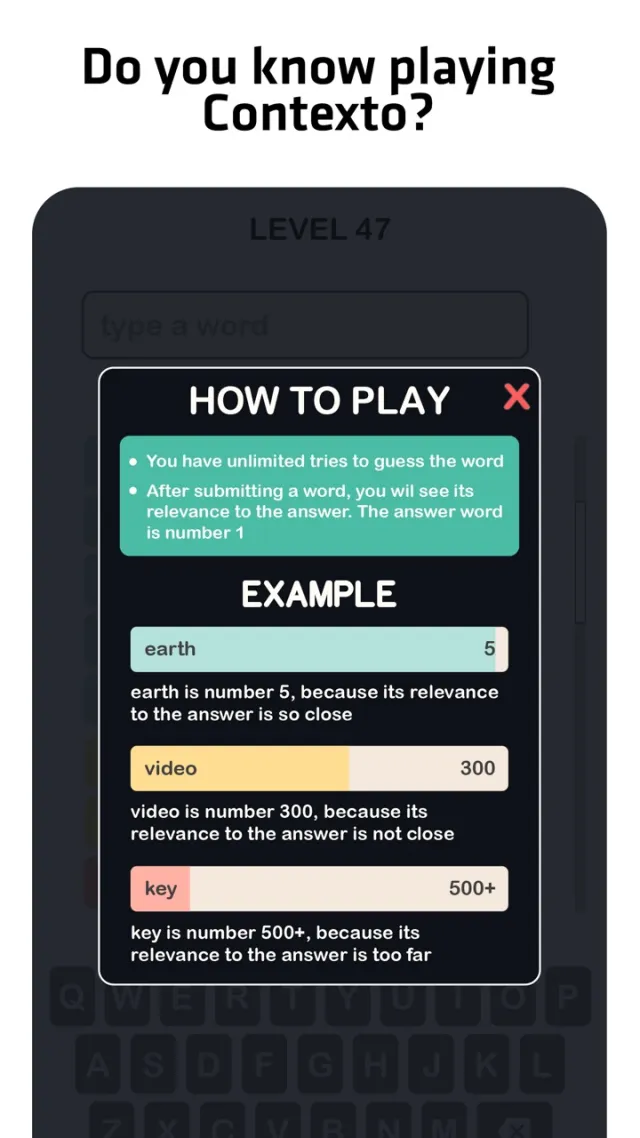 Contexto - Word Guess | Games | XWorld