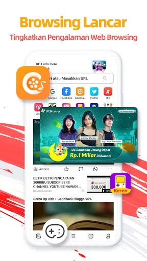 UC Browser-Aman, Unduhan Cepat | Permainan | XWorld