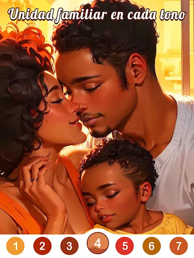 Familia negra para colorear | juego | XWorld