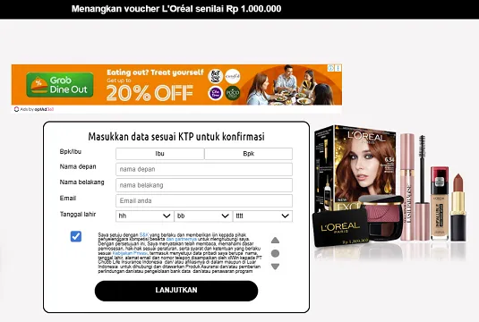  Win L'Oréal Voucher worth IDR 1,000,000 | Permainan | XWorld