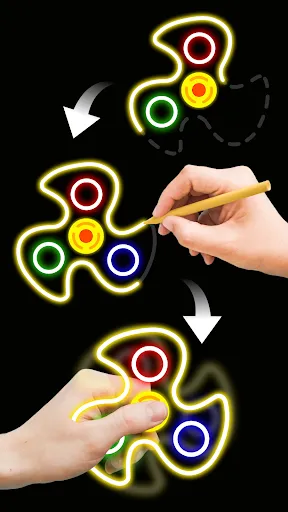 Finger Spinner: Glow Art Draw | 游戏 | XWorld
