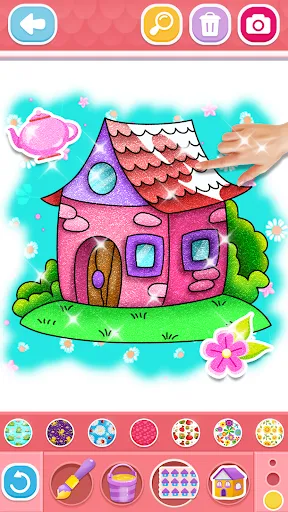 Glitter House coloring for kid | Permainan | XWorld