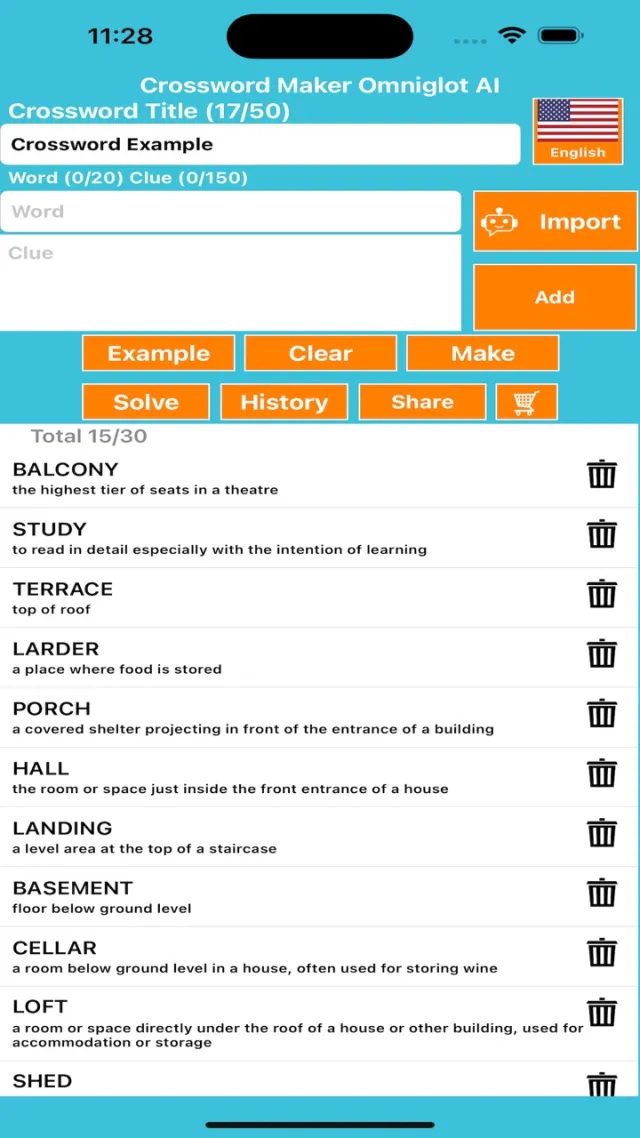Crossword Maker Omniglot | Games | XWorld