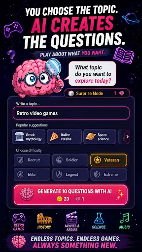 Mentium: AI Trivia & Quiz Game | 游戏 | XWorld