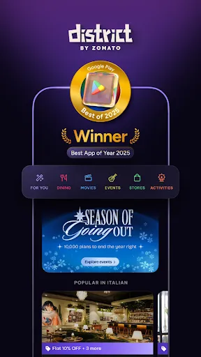 District: Movies Events Dining | Games | XWorld