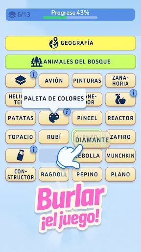 Puentes de Palabras Conexiones | juego | XWorld