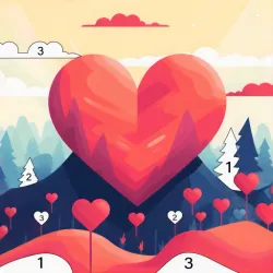 XWorld | Heart Love Color By Number